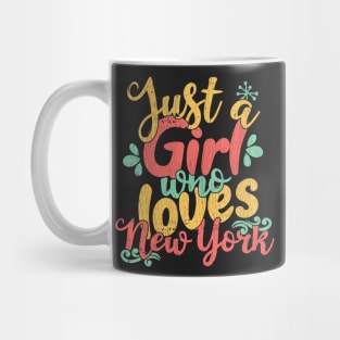 Just A Girl Who Loves New York City Gift graphic Mug